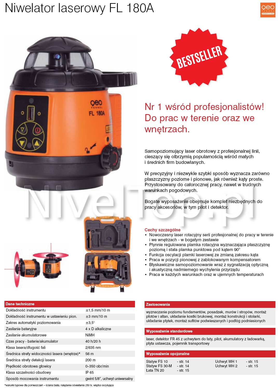Niwelator laserowy Geo-Fennel FL 180A - NivelTop.pl Kielce