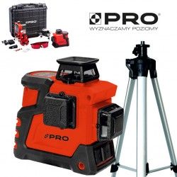 PRO LK-360.3D Czerwony laser płaszczyznowy  + Statyw  TR-450