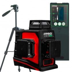 PRO LK-360.3DG Zielony laser płaszczyznowy + Statyw TR-650F + Czujnik PRO DWL-02G