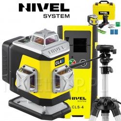 Laser krzyżowy NIVEL SYSTEM CL4B + Statyw aluminiowy NIVEL SYSTEM SJJM1EX + Czujnik laserowy NIVEL SYSTEM CLS4
