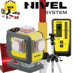 NIVEL SYSTEM CL4DR laser krzyżowy (4 x 360°) + Statyw SJJM1EX + Czujnik milimetrowy RD800 + Łata laserowa LS-24