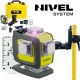 Nivel System CL4D-P FIOLETOWY Laser płaszczyznowy automatyczny + Tyczka LP36